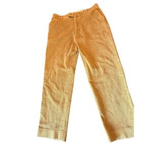 Lambourne Corduroy Pants Mustard Yellow Straight Leg Trousers Size 38 UFB